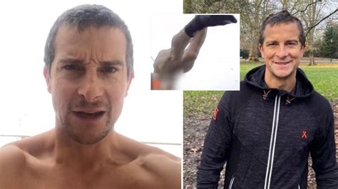 bear grylls naked|Bear Grylls flashes his penis to fans in naked live